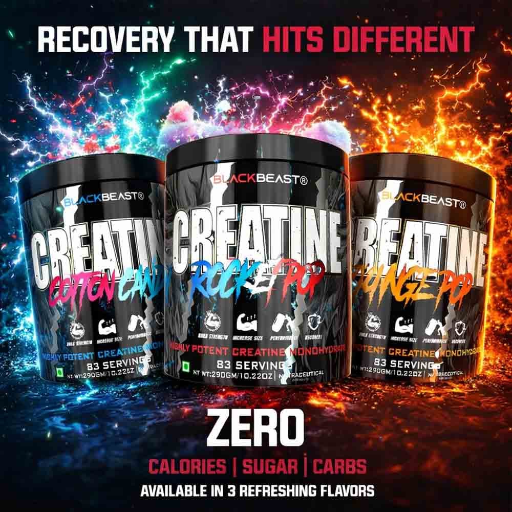 Black Beast Creatine Monohydrate Powder 290g | 83 Servings
