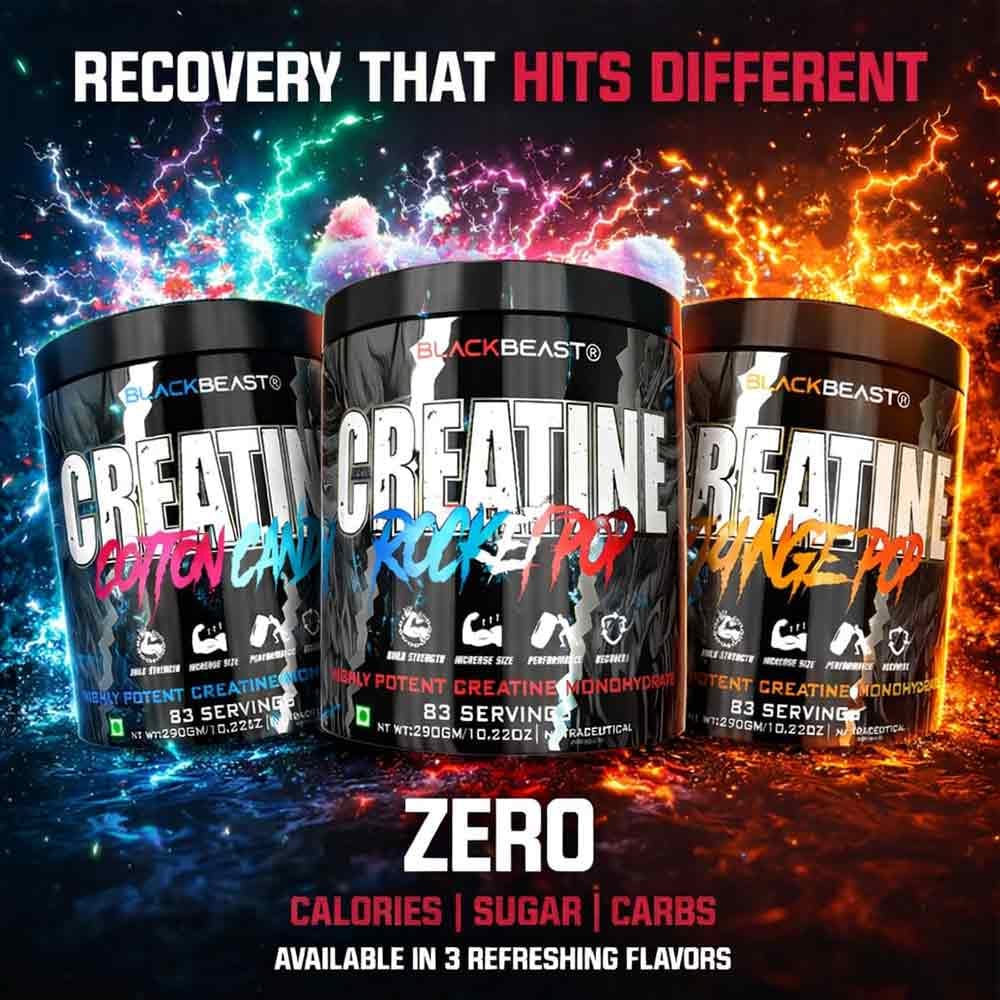 Black Beast Creatine Monohydrate Powder 290g | 83 Servings