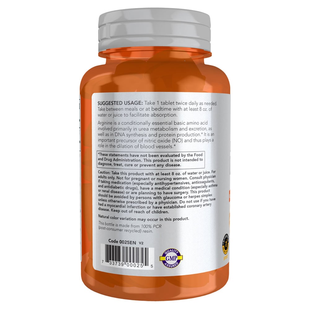 Now Foods Double Strength L-Arginine 1000mg | Amino Acid | 60 Tablets