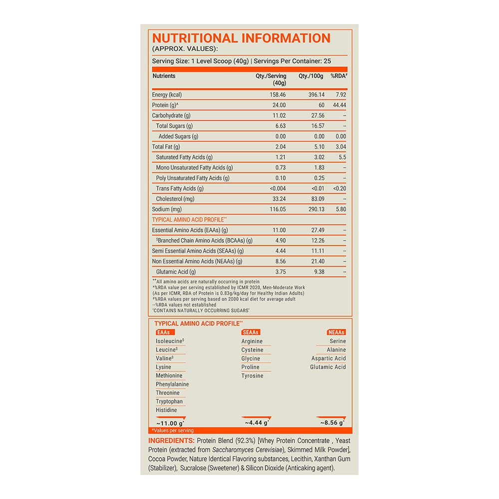 Fuel One Whey Protein Powder | 1 kg (2.2 lb) | 25 Servings