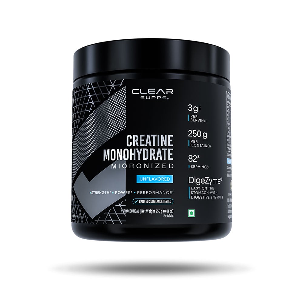 Clear Supps Creatine Monohydrate Micronized with DigeZyme 250g | Unflavoured