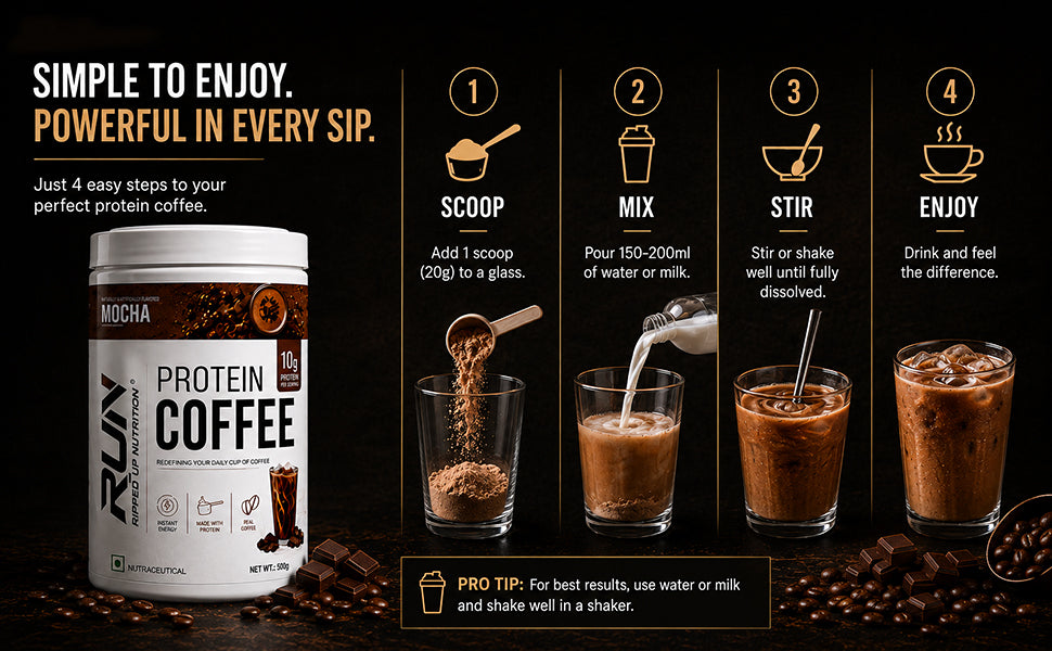 Ripped Up Nutrition Protein Coffee | 10g Protein per Scoop | 500g, 31 Servings