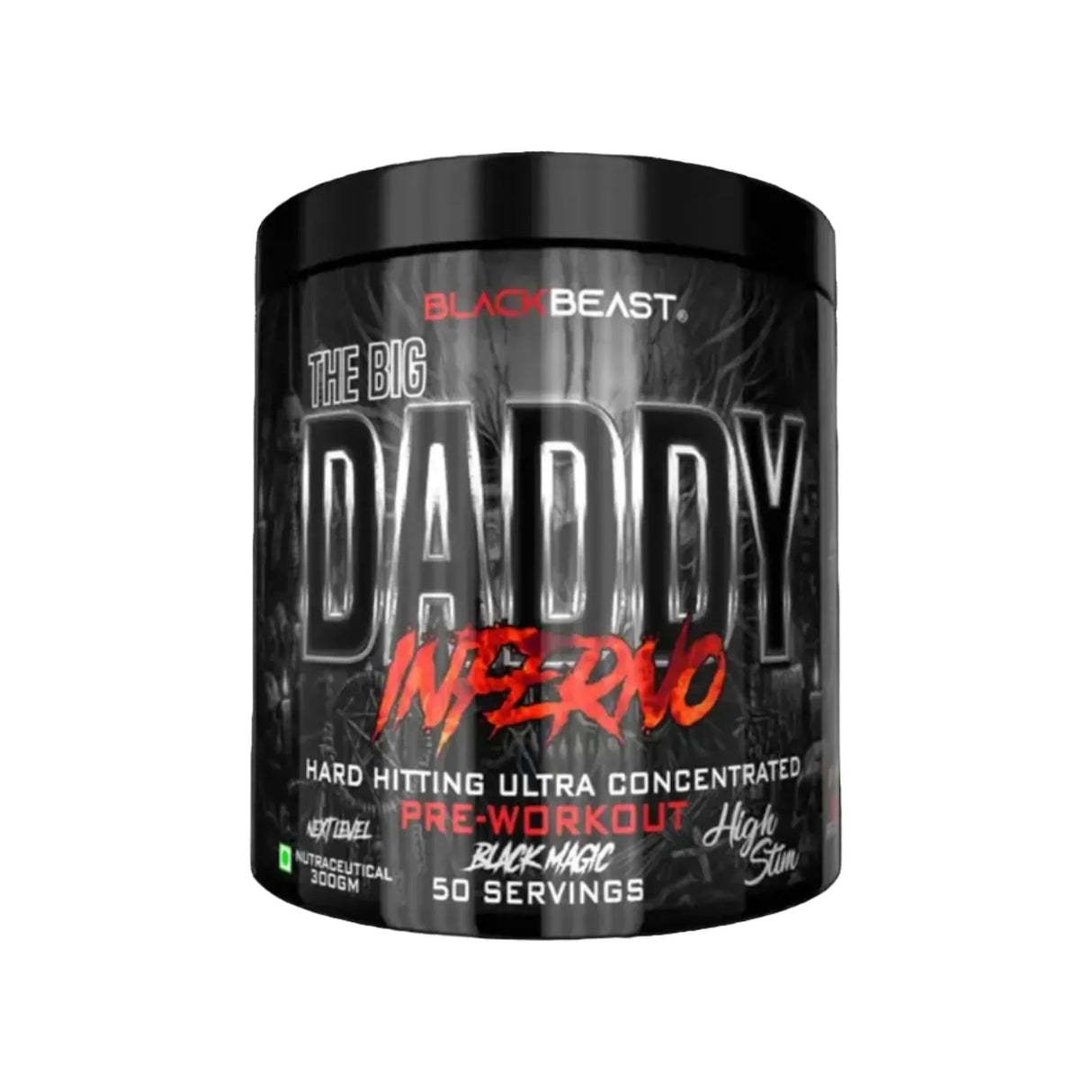 Black Beast Big Daddy Inferno Pre-Workout | Citrulline Malate & Beta Alanine | 300g