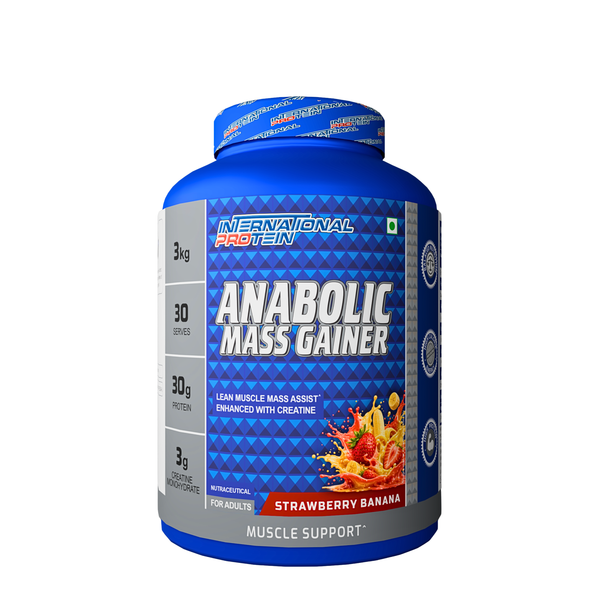 International Protein Anabolic Mass Gainer 3kg | 30g Protein | 3g Creatine | 30 Servings