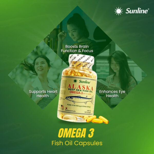 Sunline Alaska Deep Sea Fish Oil Omega-3 - 100 Softgels