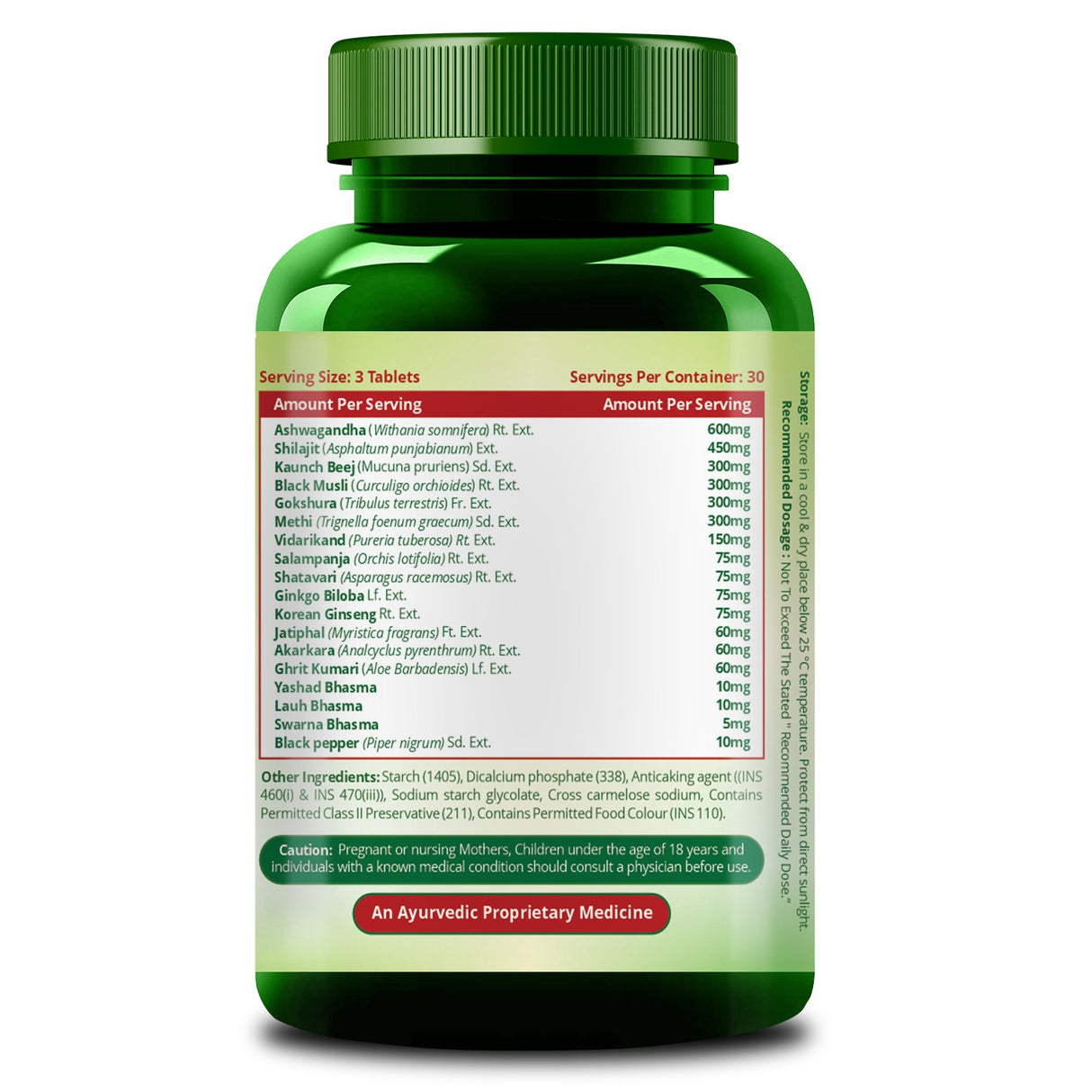 Vlado's Himalayan Organics, Testosterone Booster for Men, 2800mg - 90 Tablets