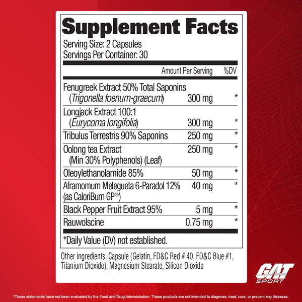 GAT Testrol Fire - 60 Capsules