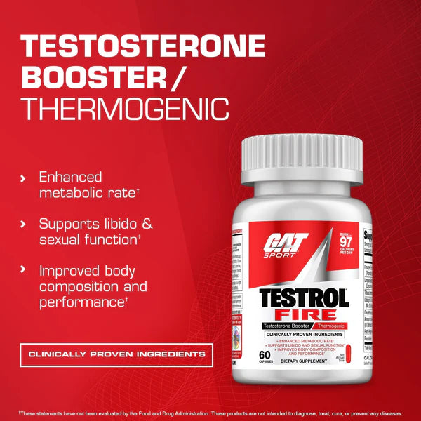 GAT Testrol Fire - 60 Capsules