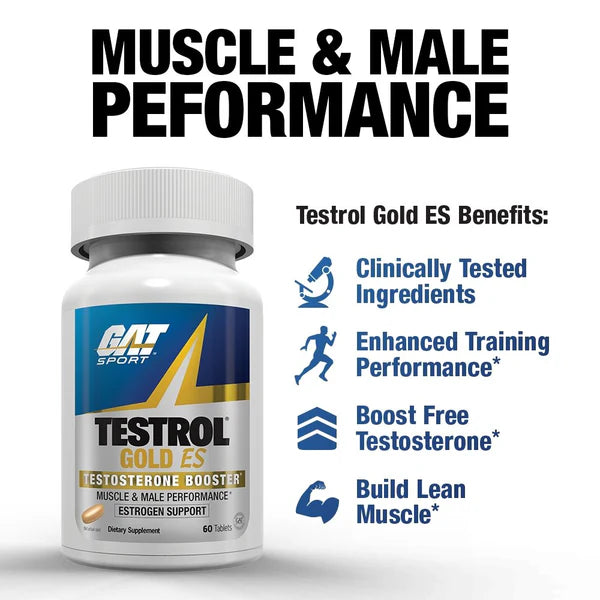 GAT Testrol Gold ES Testosterone Boosters - 60 Tablets