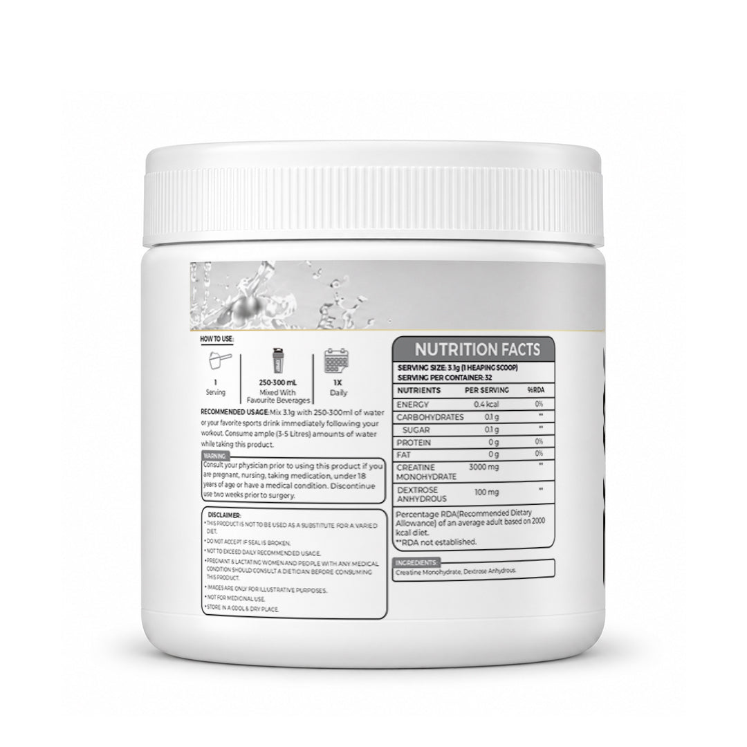 Ripped Up Nutrition Creatine Monohydrate | Strength and Performance Support | 100gm