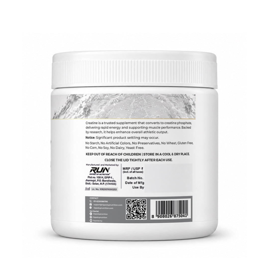 Ripped Up Nutrition Creatine Monohydrate | Strength and Performance Support | 100gm