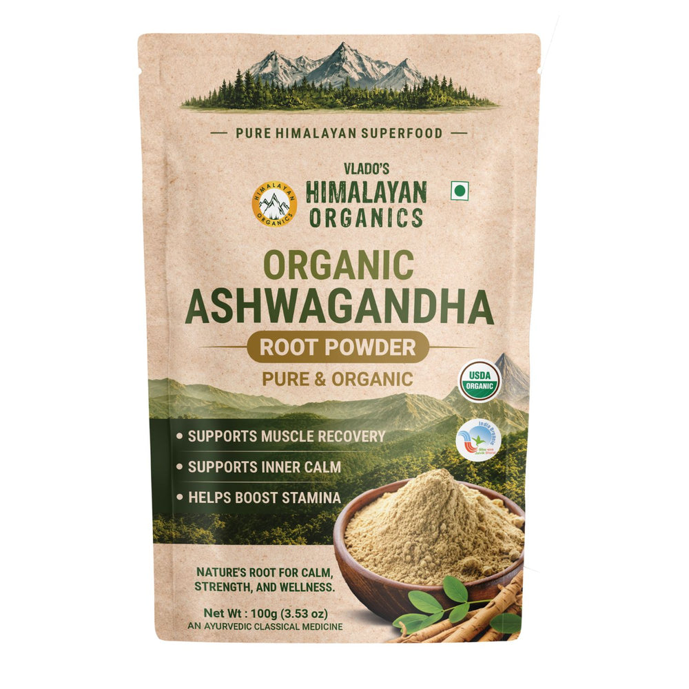 Vlado's Himalayan Organics, Ashwagandha Powder, Strength & Stress Relief - 100g