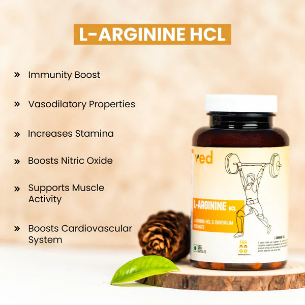 VEDayu L Arginine 1000mg Supplement - 60 Capsules