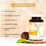 VEDayu L Arginine 1000mg Supplement - 60 Capsules