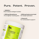 BE Wellness Veg Collagen Powder | VegCol Peptides, Glutathione, Hyaluronic Acid & Vitamin E | 300g