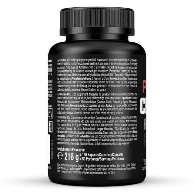 Weider Premium Creatine Hydrochloride 3000mg | Unflavoured | 150 Capsules