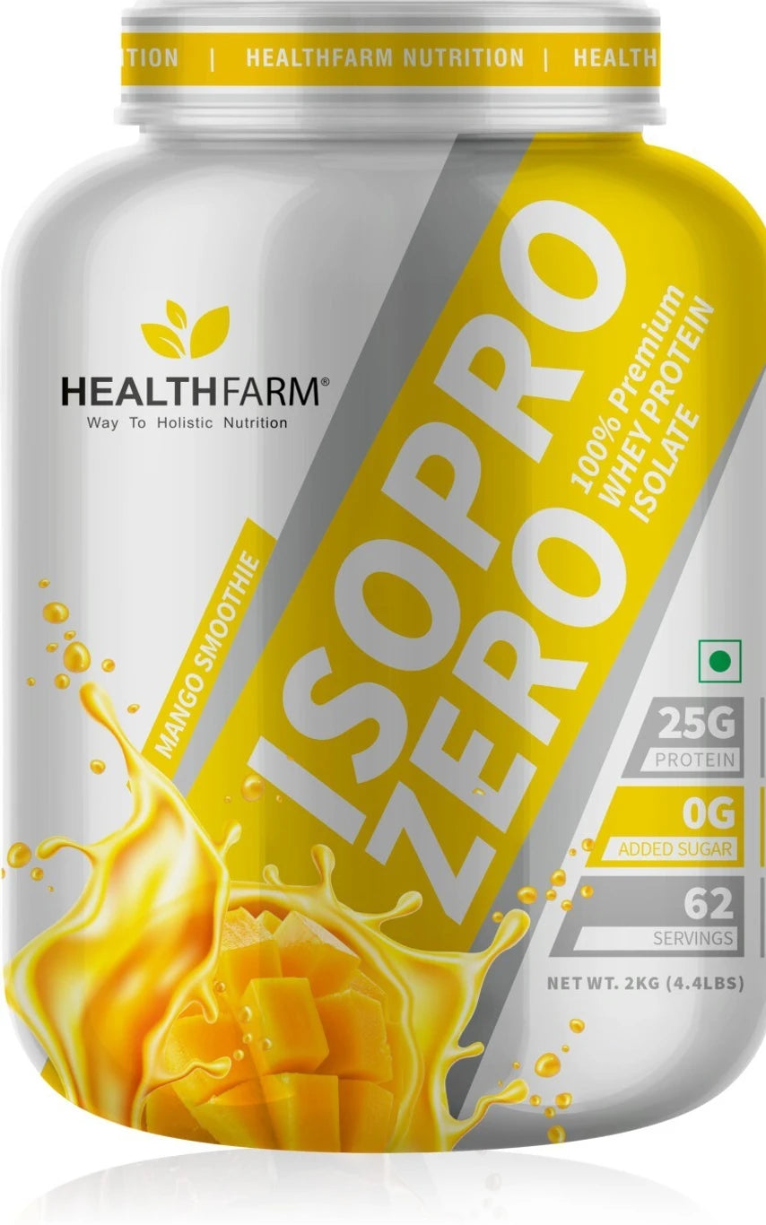 Healthfarm Isopro Zero 100% Whey Protein Isolate | Fast Recovery | 2 Kg (4.4 lbs)