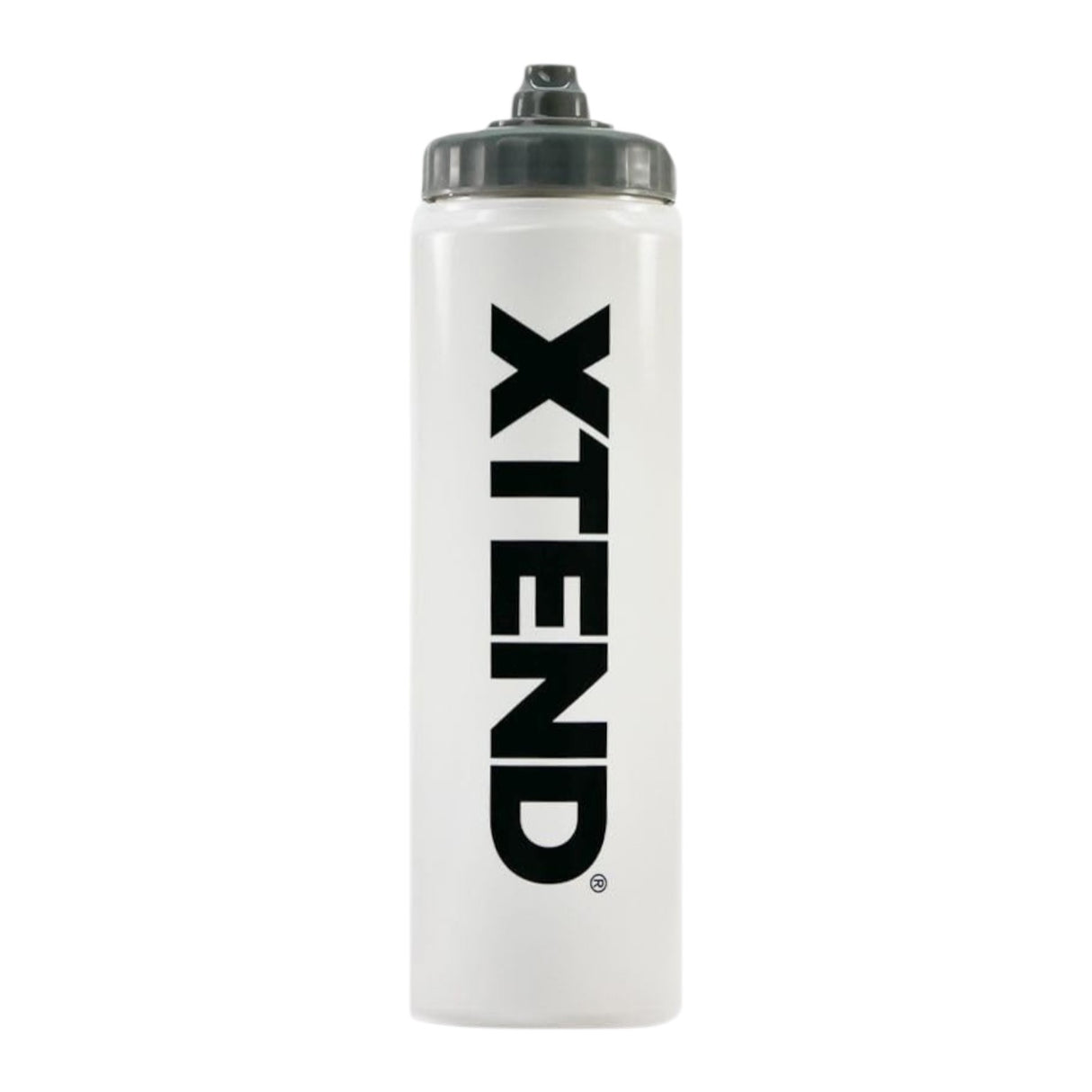 Xtend Sports Water Bottle, White with Black Cap, Large Sipper - 700 ml