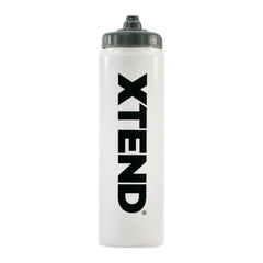 Xtend Sports Water Bottle, White with Black Cap, Large Sipper - 700 ml