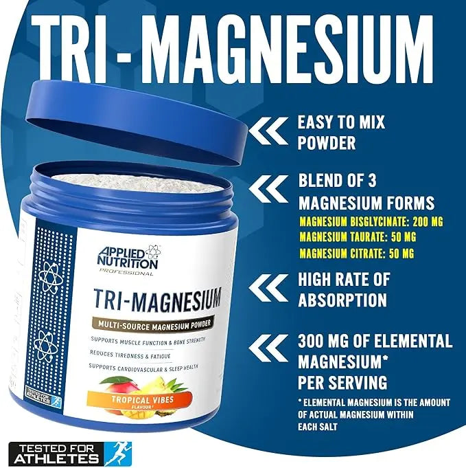 Applied Nutrition Tri-Magnesium | Multi-Source Magnesium | 200g (50 Servings)